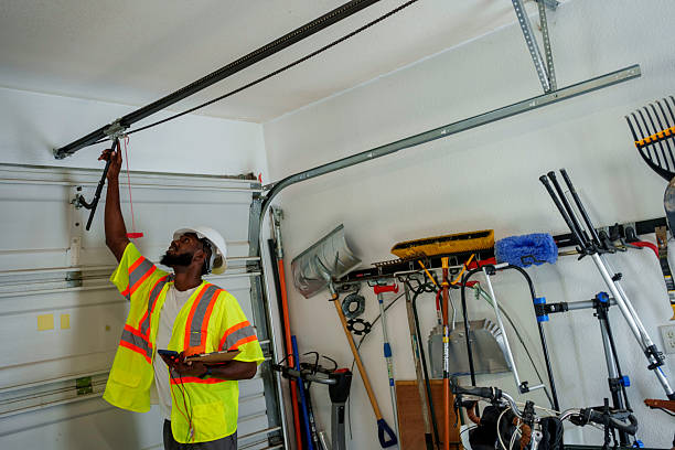 Professional Garage Door Roller Replacement technician working in Waldport, OR